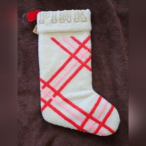 Victoria's Secret PINK Striped Holiday Stocking - NWT
